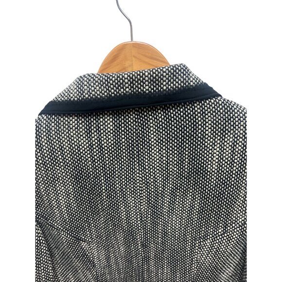 The Limited Black and Gray Tweed Floral Applique Tweed Wool Blend Blazer - Picture 8 of 8